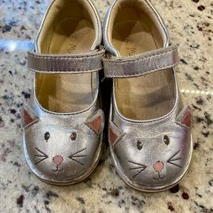 Mini Boden Leather Metallic Shoes